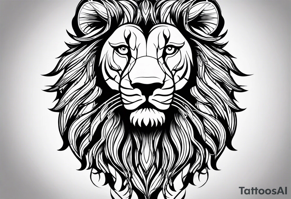 Add on to lion already in place tattoo idea