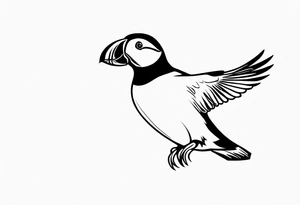 a flying puffin without background  - forarm Tattoo tattoo idea