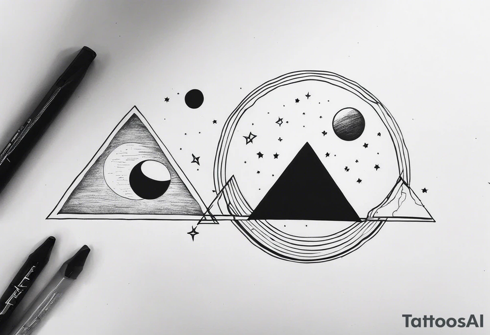 dark side of the moon tattoo idea