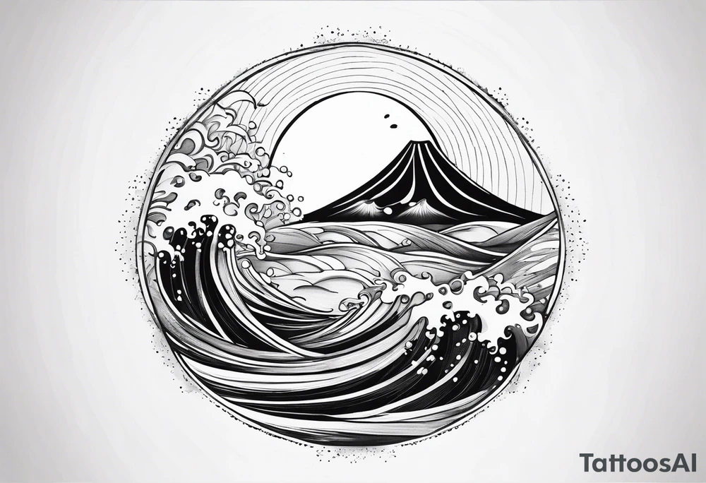 water drop falling into ocean tattoo idea