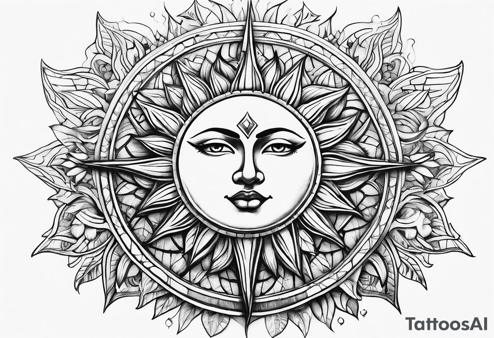 Sun tattoo idea