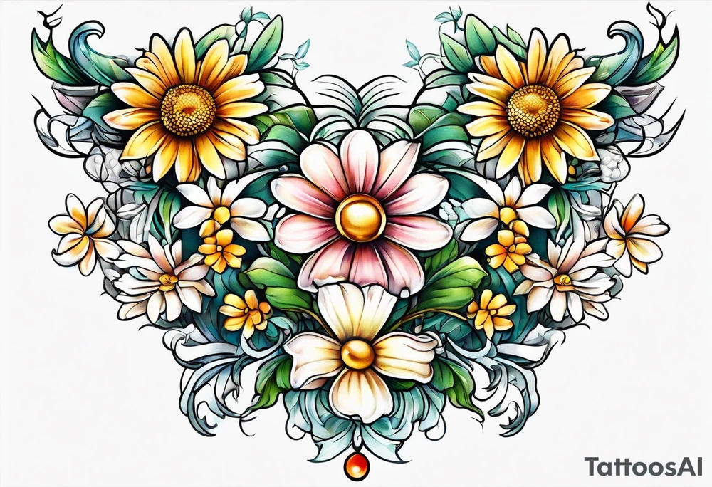 Daisy chain tattoo idea