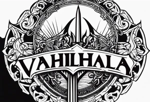 Valhalla 
Sword shield chain tattoo idea