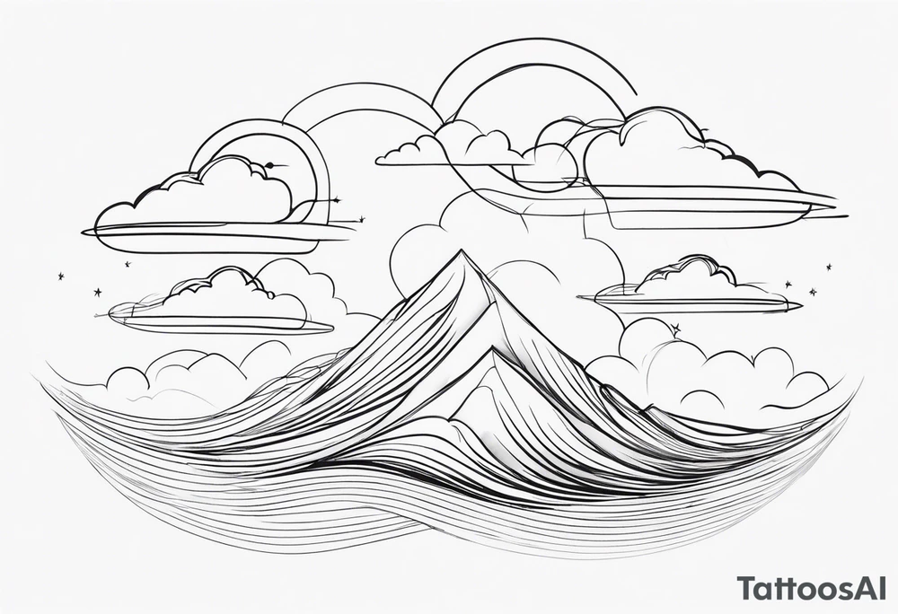 wispy clouds tattoo idea