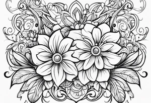 Flowers and fairies tattoo idea
