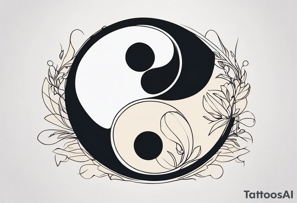 ying yang tattoo idea