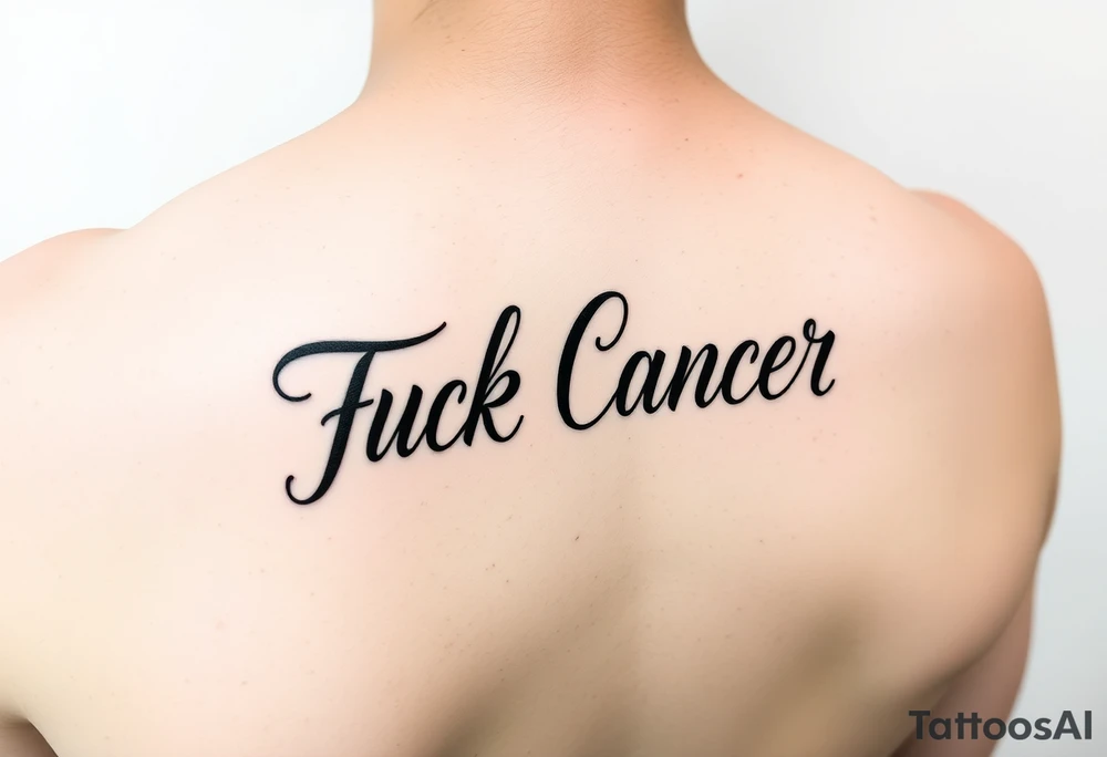 Fuck
Cancer cursive writing tattoo idea