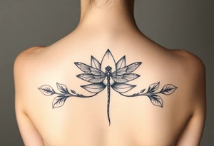 Lotus with dragonfly tattoo idea