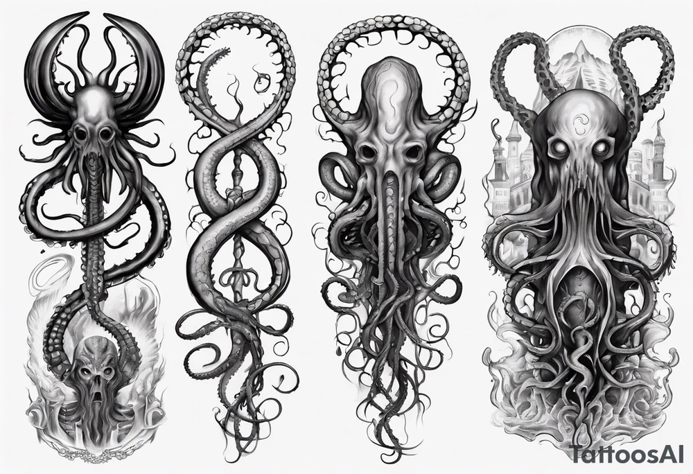 lovecraft myth tattoo for forearm tentacle +++ tattoo idea