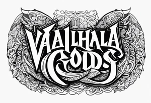 Valhalla gods tattoo idea