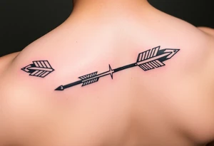 Arrow addiction fighting through obstacles tattoo idea