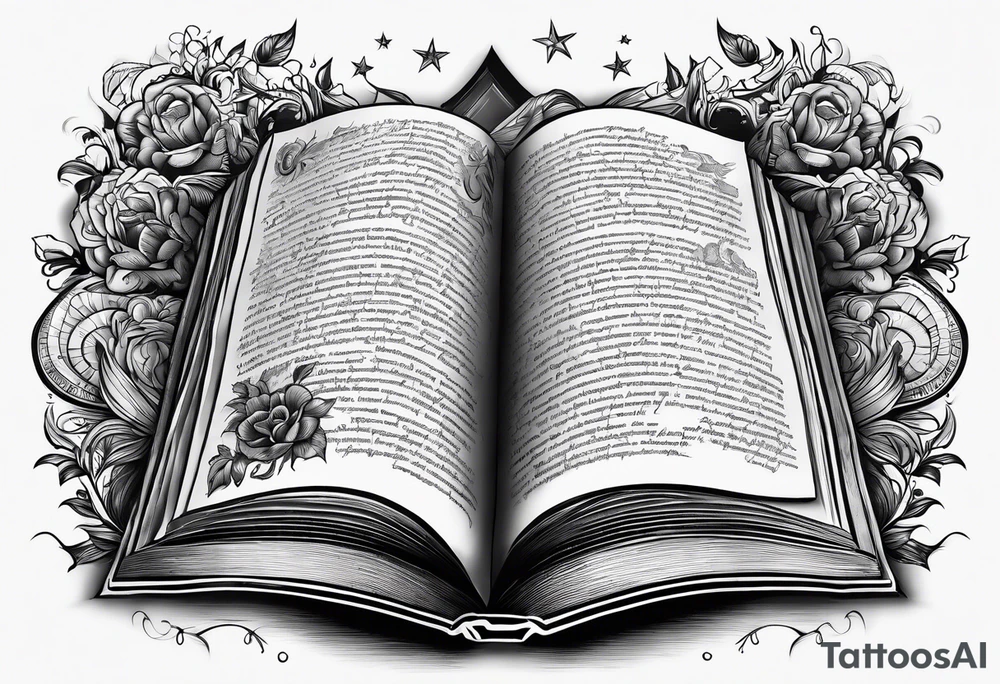 Open Book tattoo idea