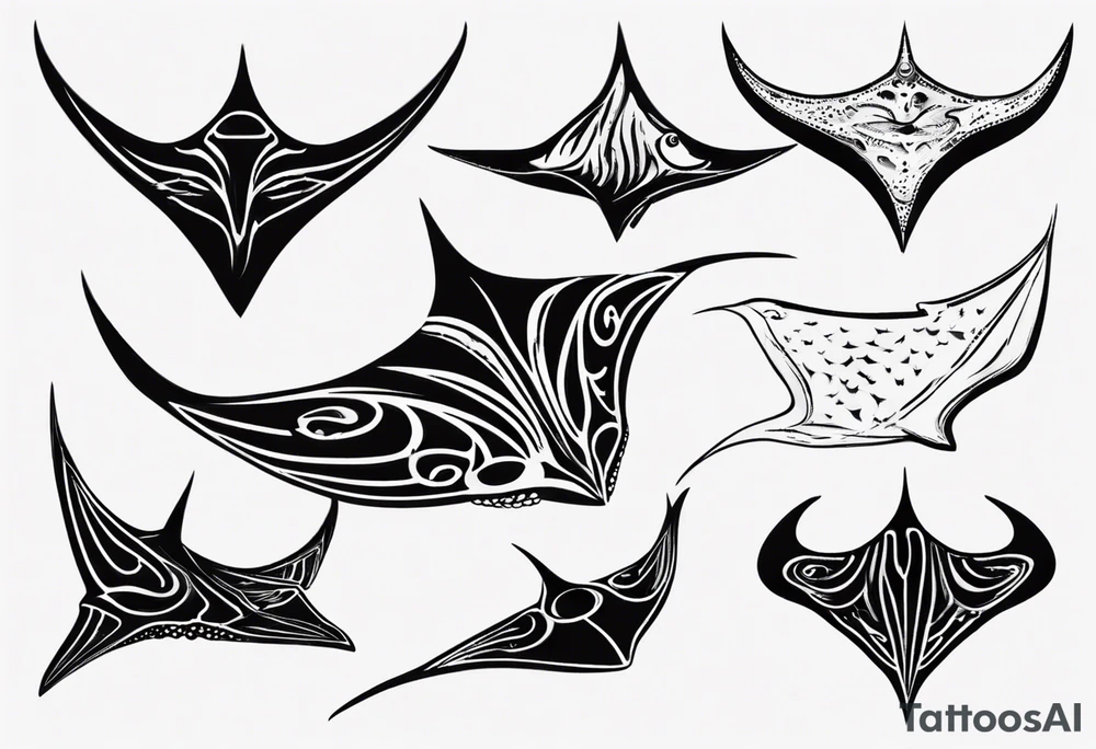Manta ray tattoo idea