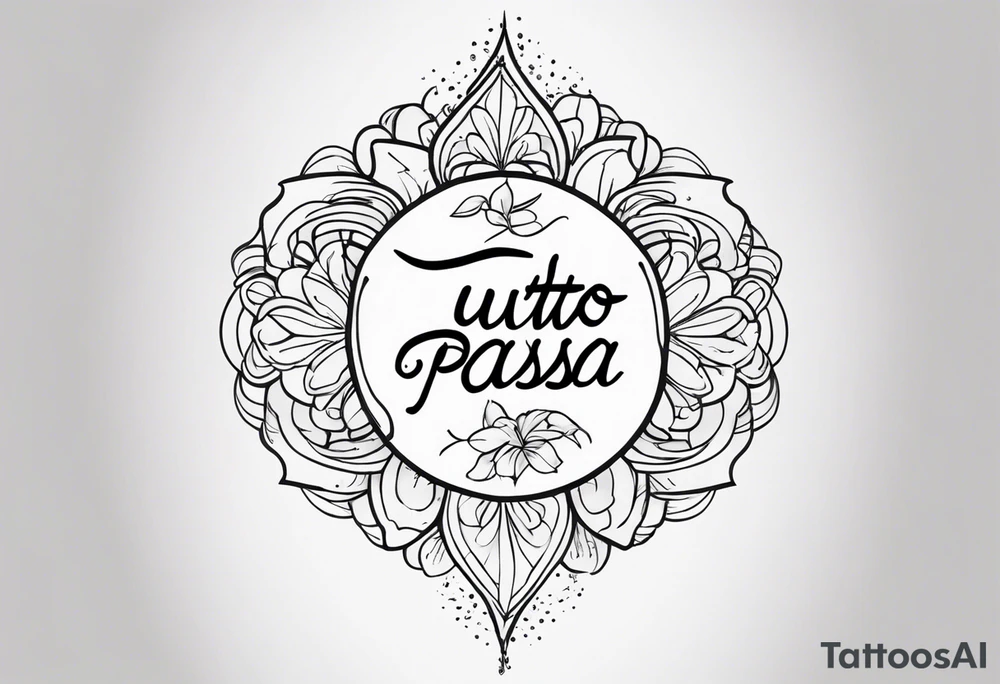 TUTTO PASSA WORD tattoo idea