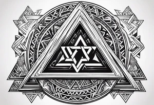 design a valknut tattoo with "om" symbol tattoo idea