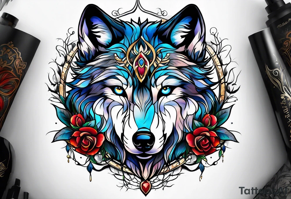 Wolf tattoo idea
