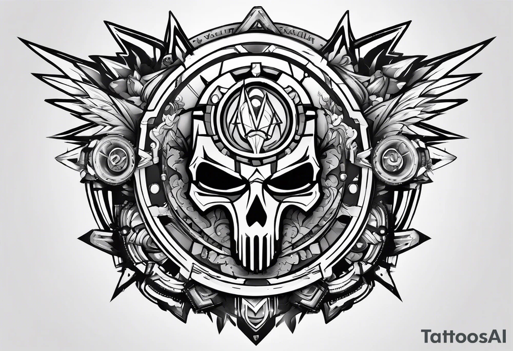 Borderlands 2 vault symbol with handsome jack tattoo idea