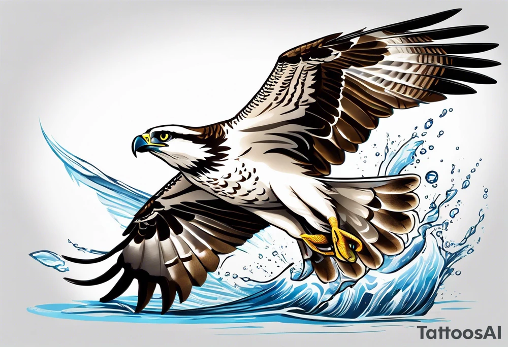 osprey catching fish tattoo idea