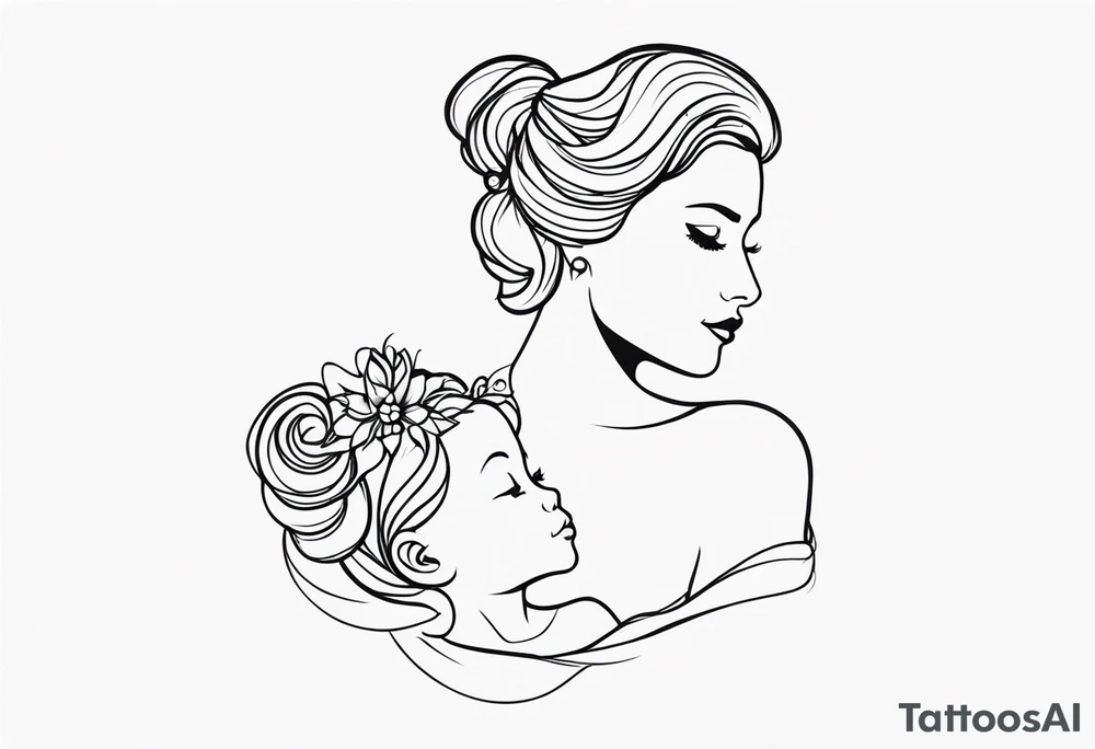 matching mother daughter tattoo tattoo idea
