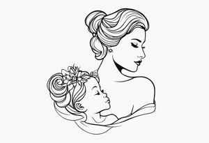 matching mother daughter tattoo tattoo idea