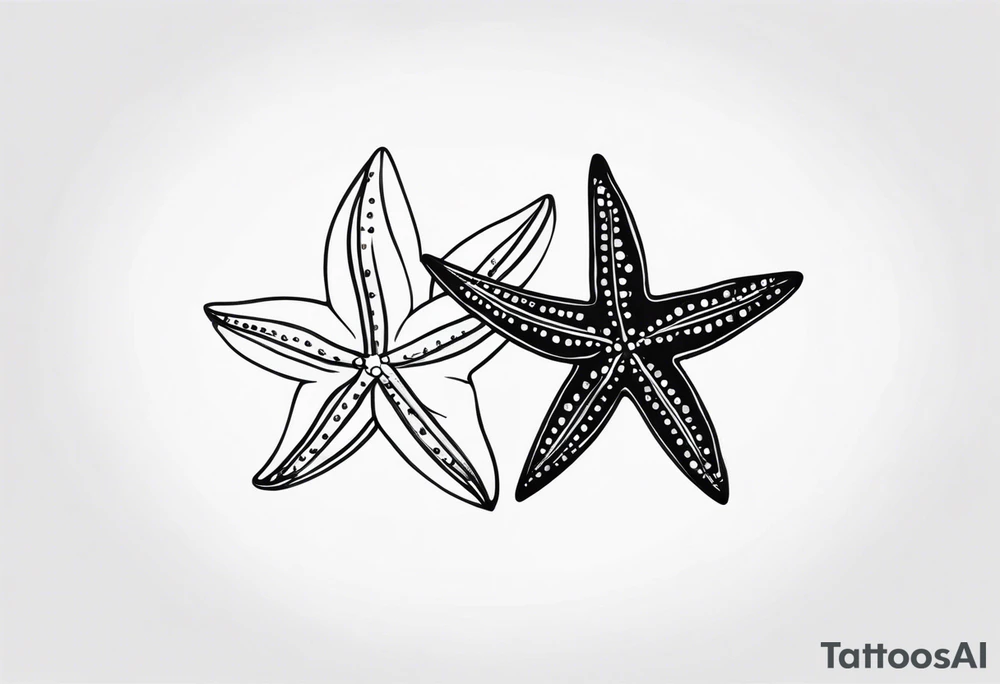 Two Starfish 
olive branch tattoo idea