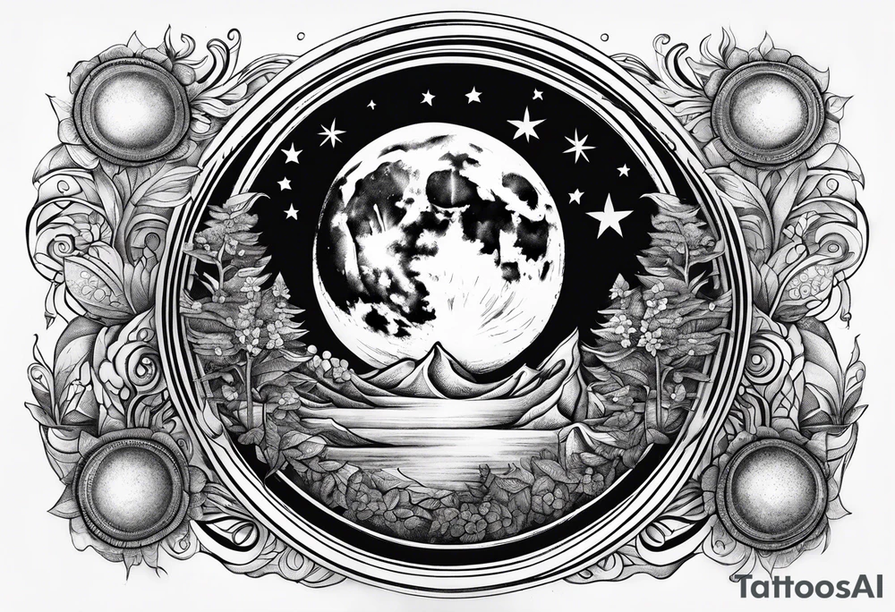 Moon cycle tattoo idea