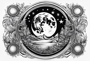 Moon cycle tattoo idea
