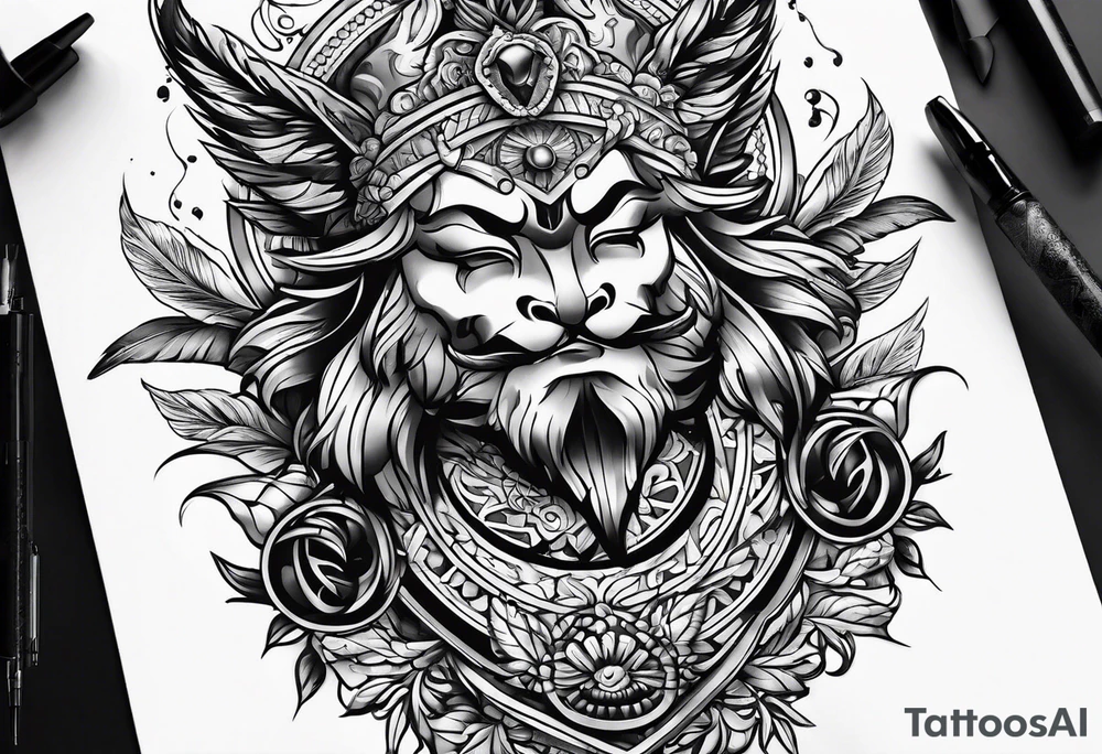 Traditional masculine tattoo idea