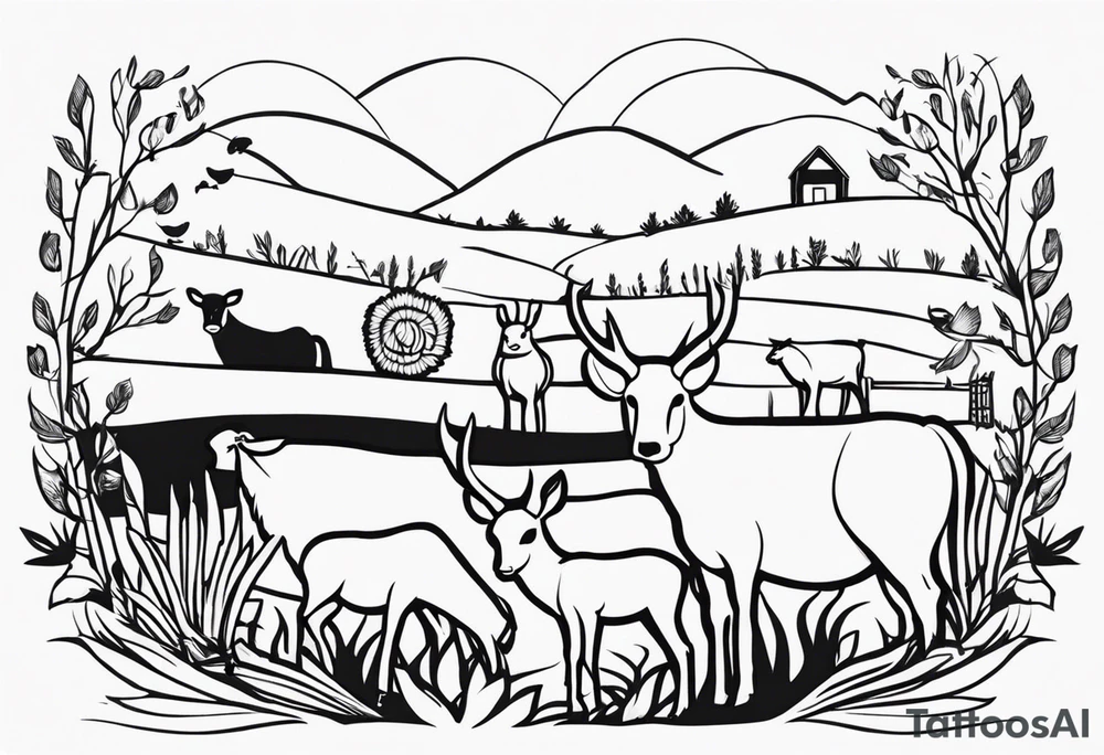 ANIMALS IN FARM tattoo idea