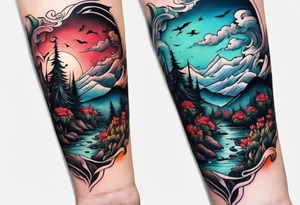 Though I walk through the valley of the shadow of death, forearm tattoo tattoo idea