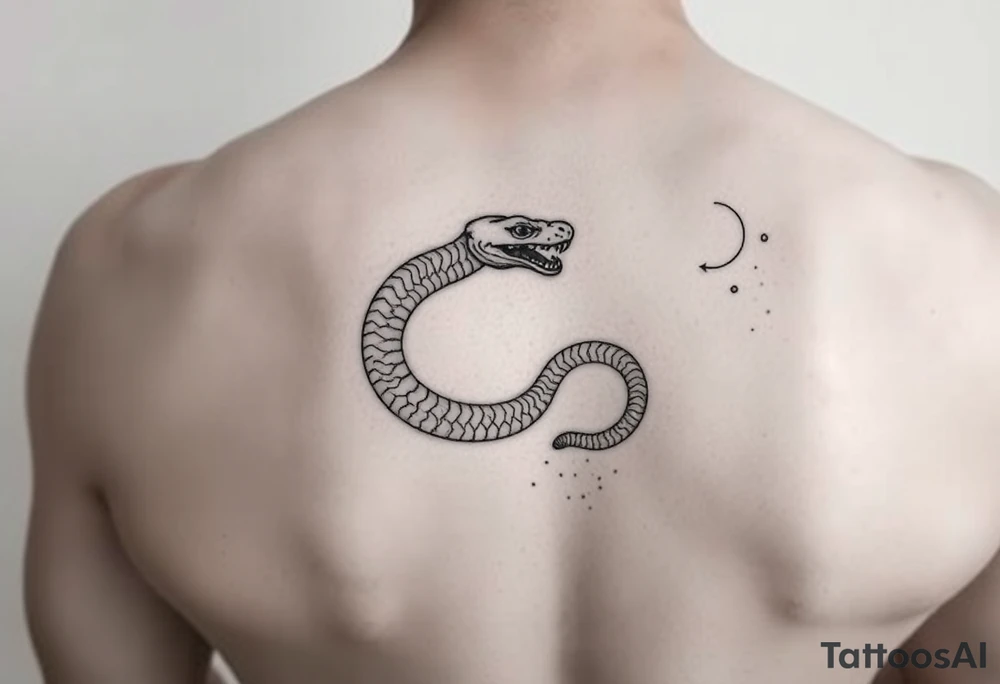 white snake around wrist tattoo idea