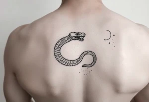 white snake around wrist tattoo idea