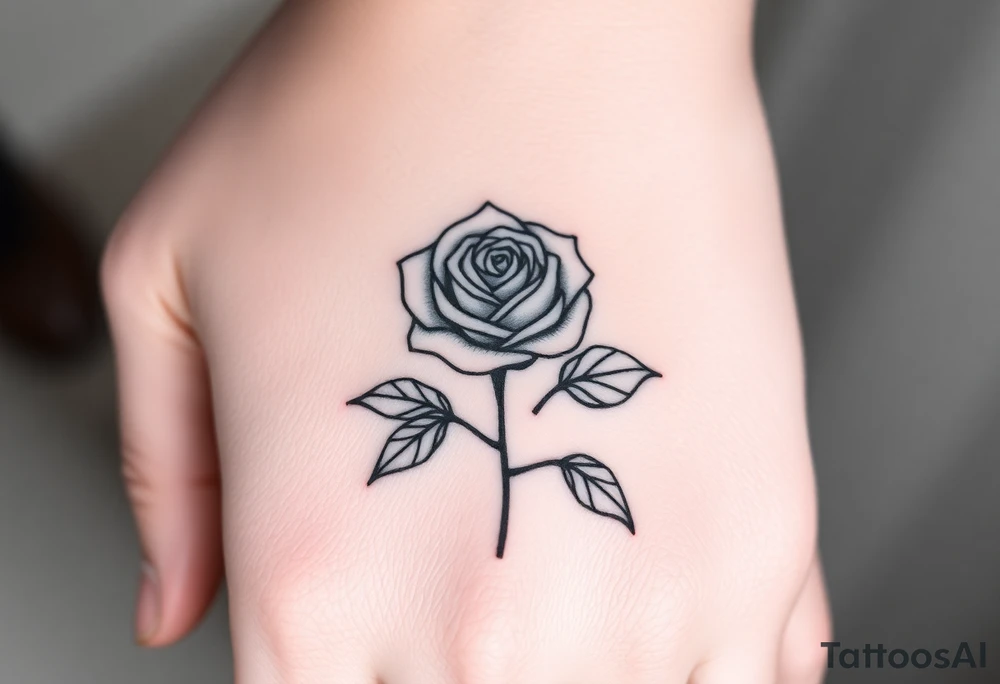 Rose with dates tattoo idea
