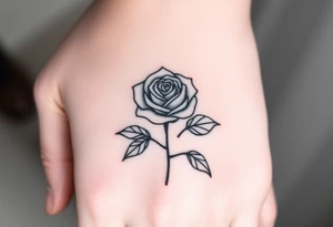 Rose with dates tattoo idea
