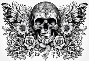 Skull pattern tattoo idea