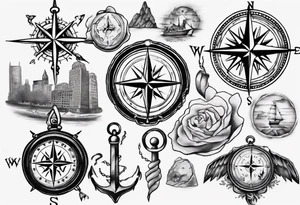 Mystery Trip from Cincinnati w/compass tattoo idea