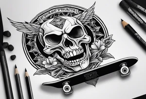 Skateboarding Powell Peralta logo tattoo idea