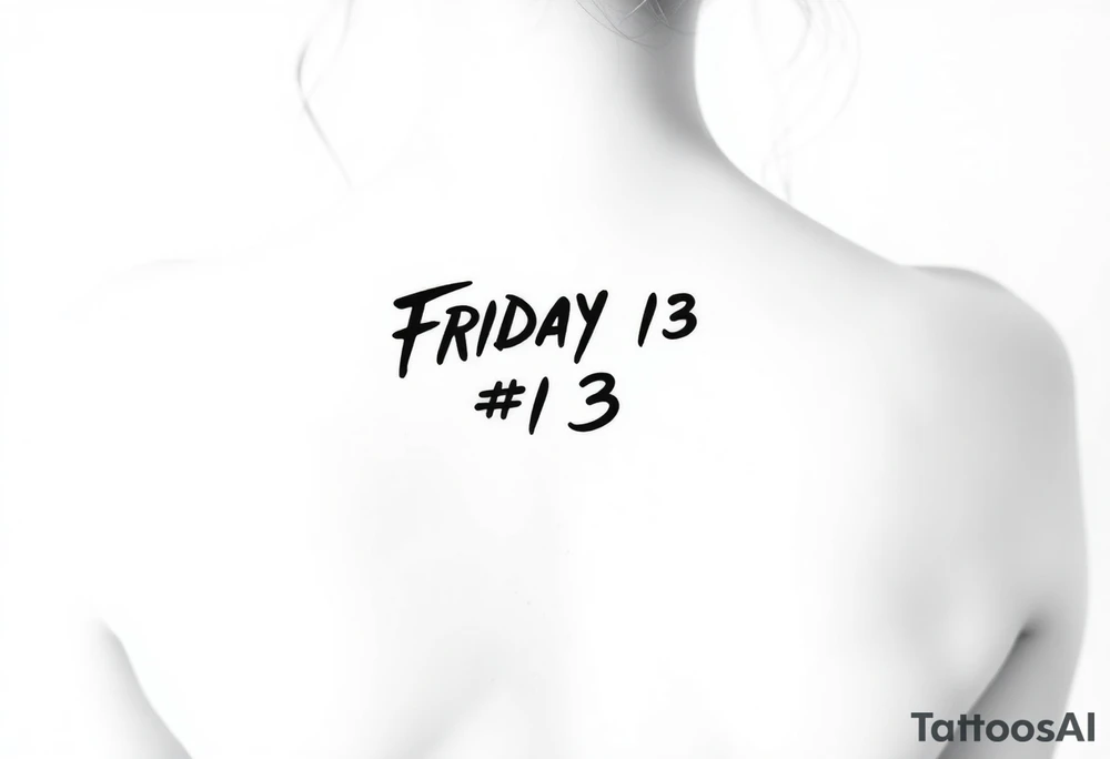 Small Friday the 13th tattoo tattoo idea