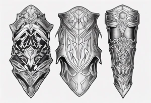 Upper leg armor tattoo idea