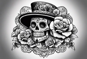 Mexico day of dead tattoo idea