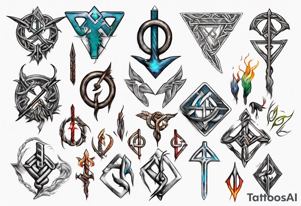 Nórdic rune Pride and protecccion tattoo idea