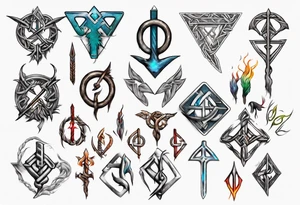 Nórdic rune Pride and protecccion tattoo idea
