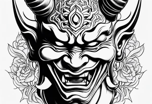 hannya mask realism tattoo idea