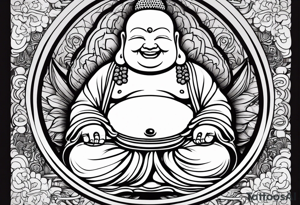 laughing Buddha tattoo idea