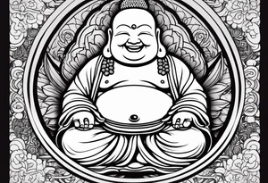 laughing Buddha tattoo idea