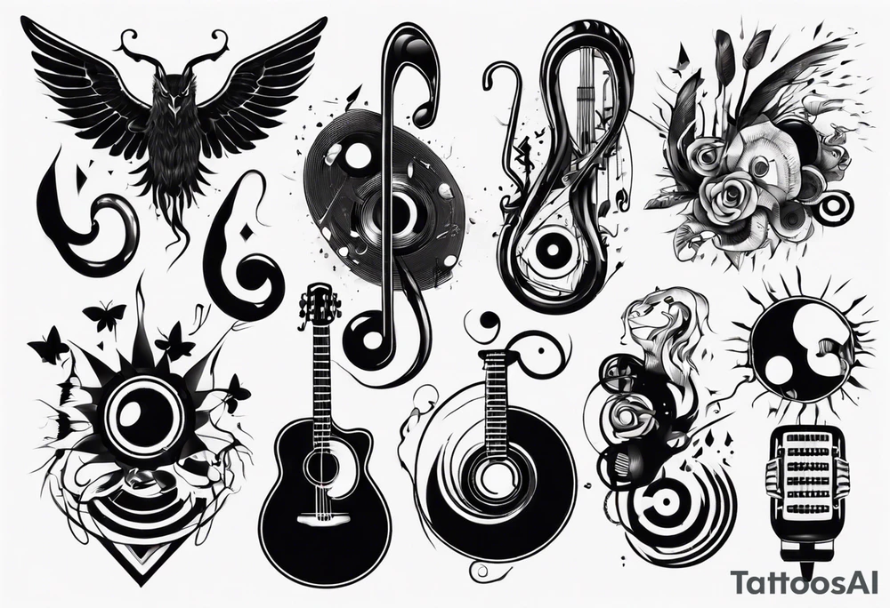 music sound tattoo idea