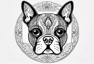 boston terrier tattoo idea