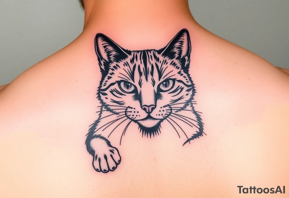black cat tattoo idea