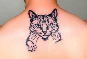 black cat tattoo idea