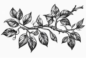 Vine branch long tattoo idea